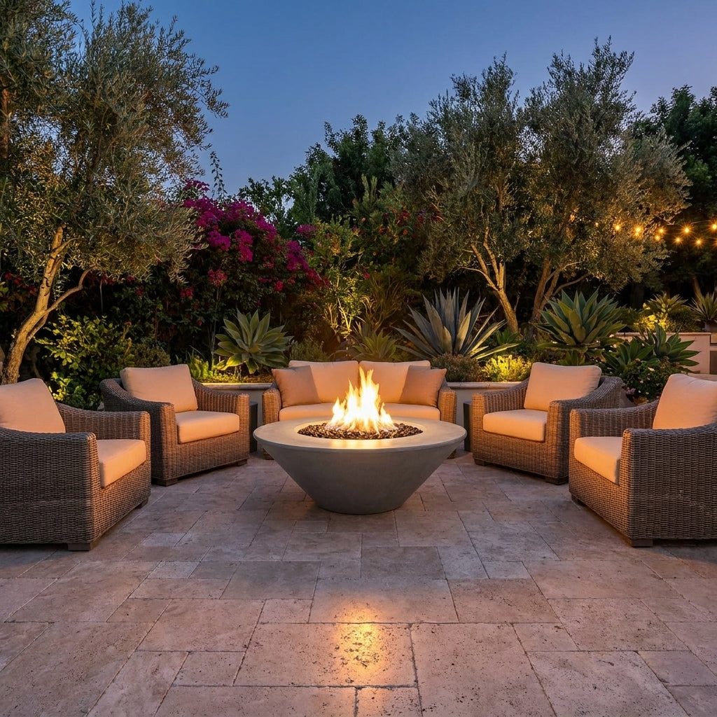 Cazo Fire Pit Wide Ledge - GFRC Concrete - 48"