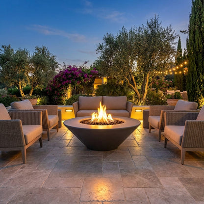 Cazo Fire Pit Wide Ledge - GFRC Concrete - 48"