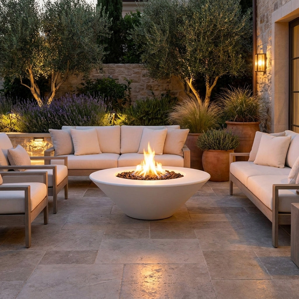 Cazo Fire Pit Wide Ledge - GFRC Concrete - 48"
