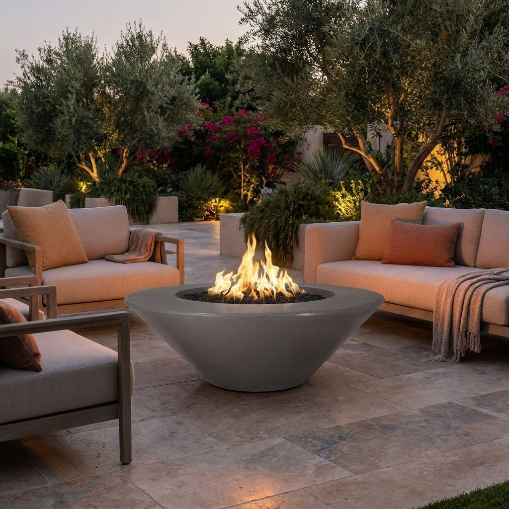 Cazo Fire Pit Wide Ledge - GFRC Concrete - 60"