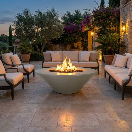 Cazo Fire Pit Wide Ledge - GFRC Concrete - 60"