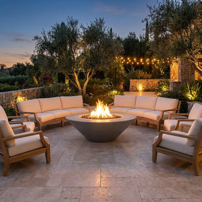 Cazo Fire Pit Wide Ledge - GFRC Concrete - 48"