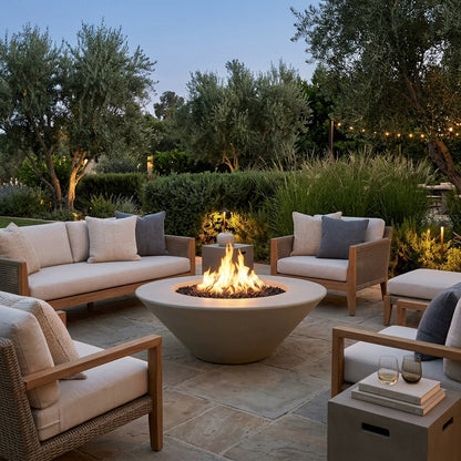 Cazo Fire Pit Wide Ledge - GFRC Concrete - 48"