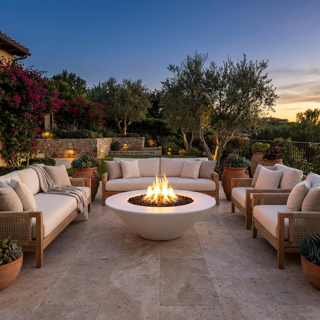 Cazo Fire Pit Wide Ledge - GFRC Concrete - 48"