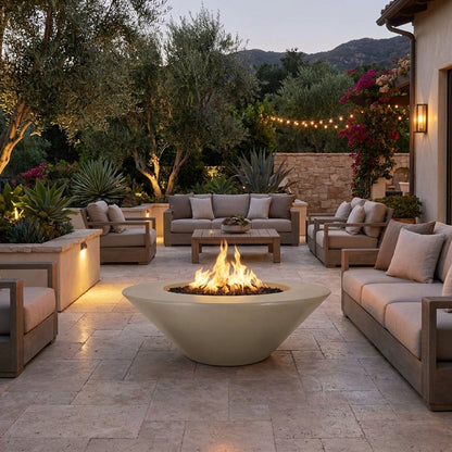 Cazo Fire Pit Wide Ledge - GFRC Concrete - 60"