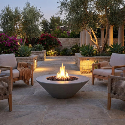 Cazo Fire Pit Wide Ledge - GFRC Concrete - 60"