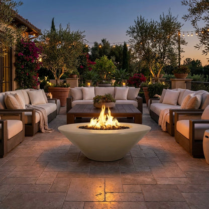 Cazo Fire Pit Wide Ledge - GFRC Concrete - 60"