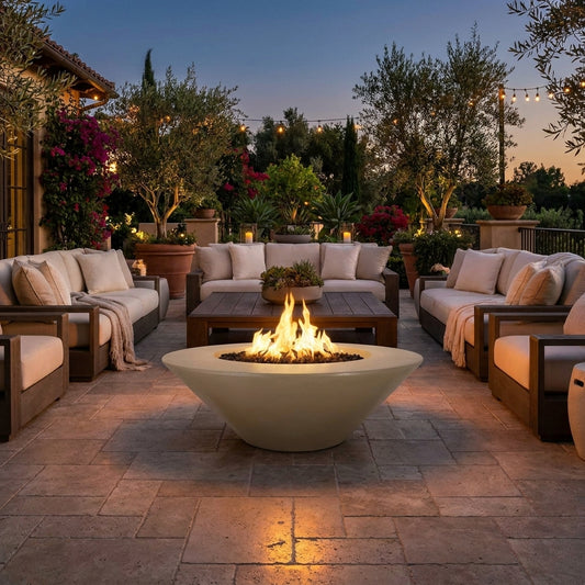 Cazo Fire Pit Wide Ledge - GFRC Concrete - 60"
