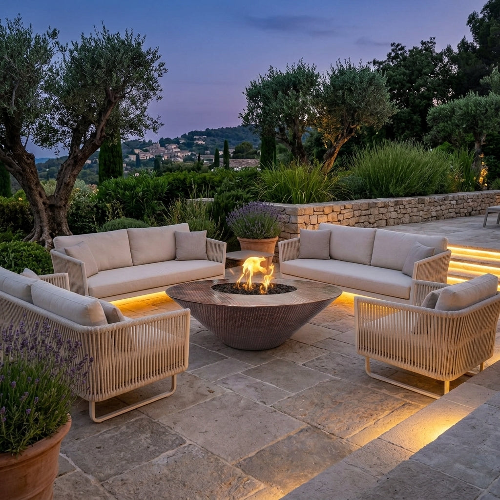 Cazo Fire Pit Wide Ledge - Hammered Copper