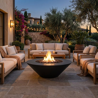 Cazo Fire Pit Wide Ledge - Powder Coat - 60"