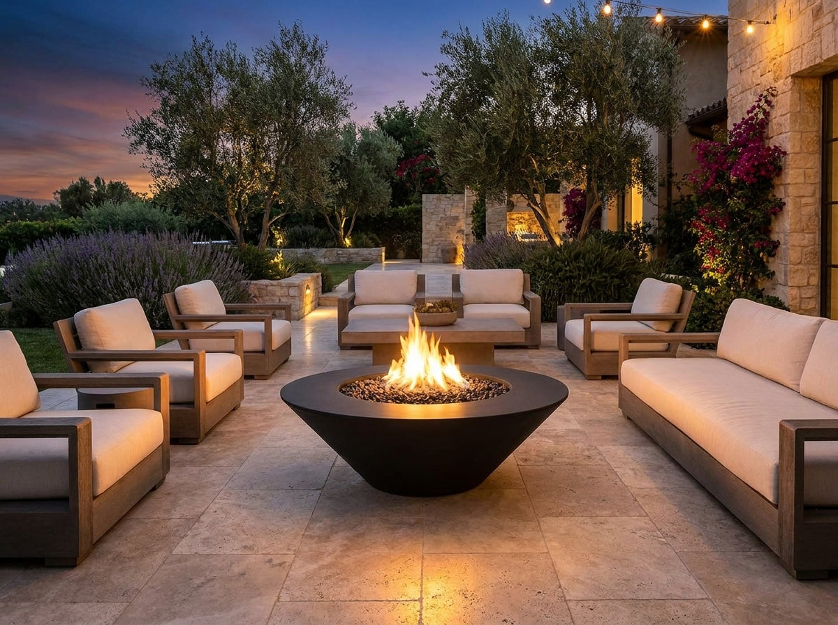Cazo Fire Pit Wide Ledge - Powder Coat - 60"