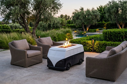 Classic Bus Fire Pit - GFRC Concrete - 48" x 24"