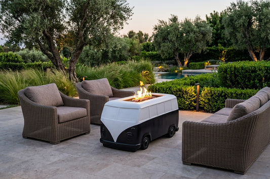 Classic Bus Fire Pit - GFRC Concrete - 48" x 24"