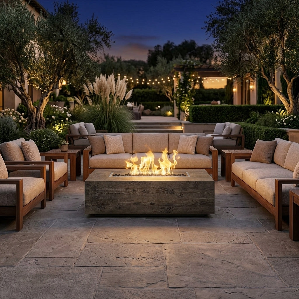 Coronado Fire Pit - GFRC Wood Grain - 48"
