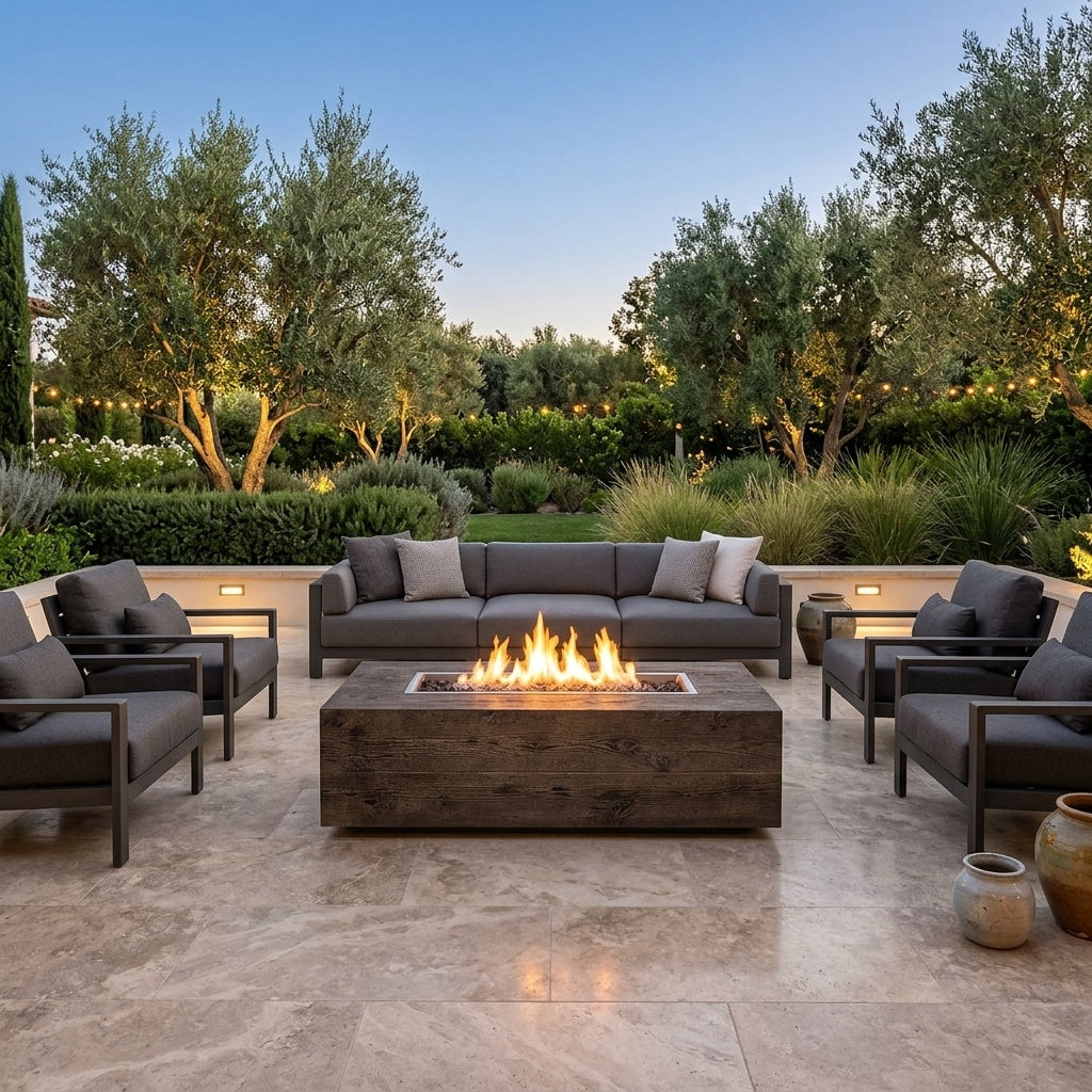Coronado Fire Pit - GFRC Wood Grain - 60"