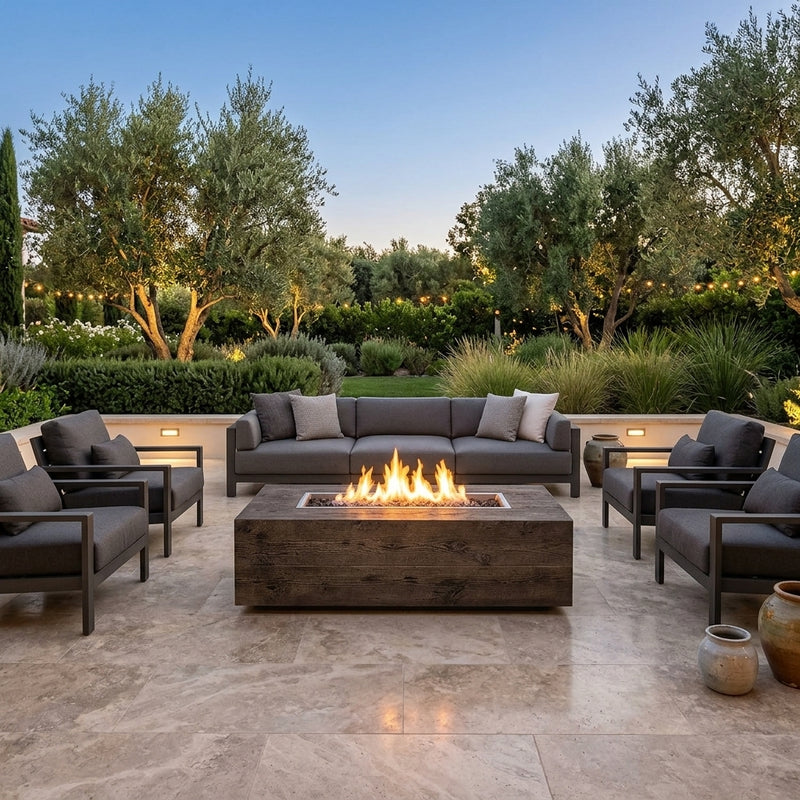 Coronado Fire Pit - GFRC Wood Grain - 60"