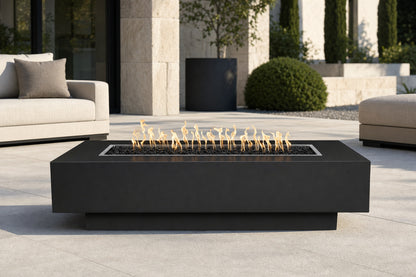 Coronado Fire Pit - Powder Coat - 48" - Gloss Black Lifestyle