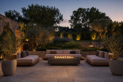 Coronado Fire Pit - Powder Coat - 48" - Gloss Black Lifestyle (GPT-2)