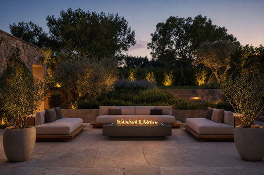 Coronado Fire Pit - Powder Coat - 48" - Gloss Black Lifestyle (GPT-2)