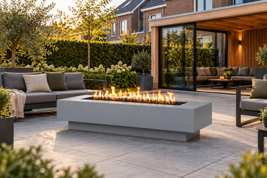 Coronado Fire Pit Powder Coat by The Outdoor Plus in a garden setting