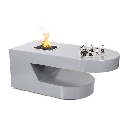 Dana 60 inch powder coat gas fire pit with built-in ice chest by The Outdoor Plus