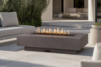 Del Mar Fire Pit - GFRC Concrete - 48" - chestnut Lifestyle