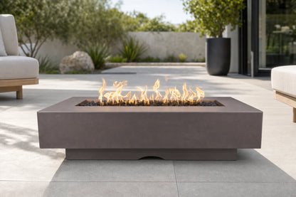 Del Mar Fire Pit - GFRC Concrete - 60" - Chestnut Lifestyle