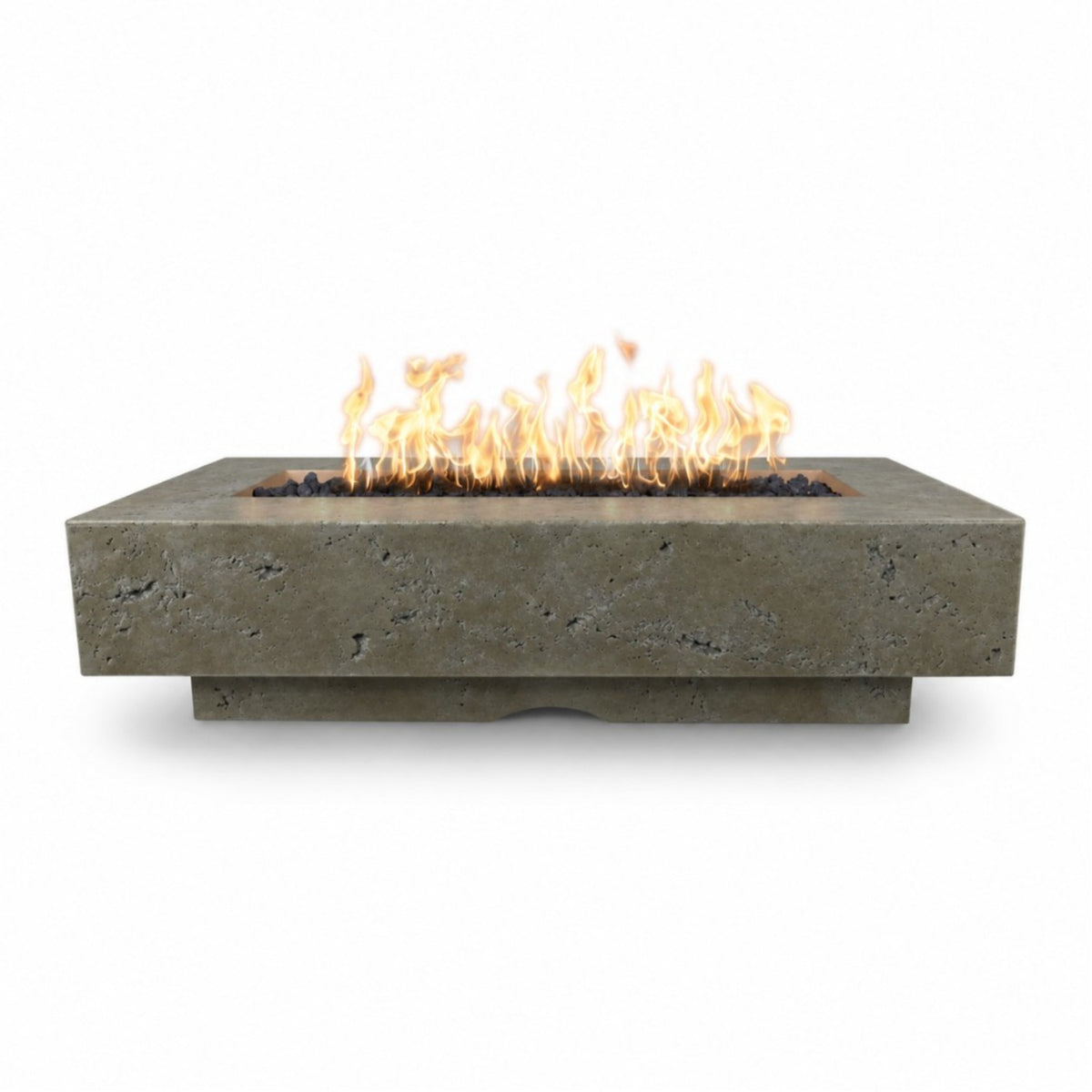 Del Mar Fire Pit - GFRC Concrete in Rustic Moss Stone finish – digital rendering, The Outdoor Plus