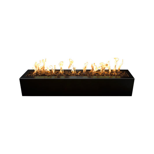 Eaves 60 inch linear powder coat gas fire pit by The Outdoor Plus