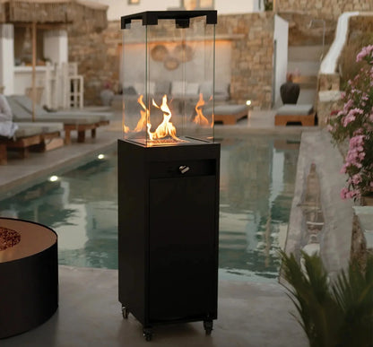 Freestanding Propane Outdoor Gas Fireplace – 360° Flame | Planika Faro | 27,300 BTU – degree