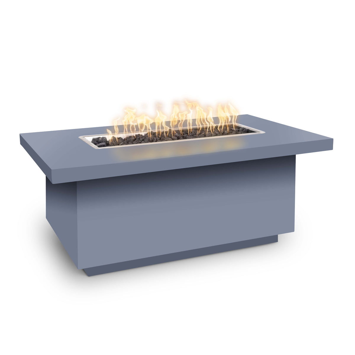Fremont 72 inch powder coat fire table 24 inch tall for large gatherings by The Outdoor Plus