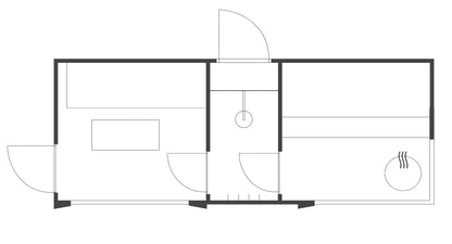 Genevas St. Moritz modular outdoor sauna floor plan