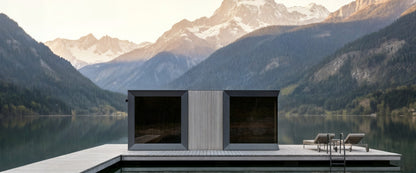 Genevas St. Moritz modular outdoor sauna exterior