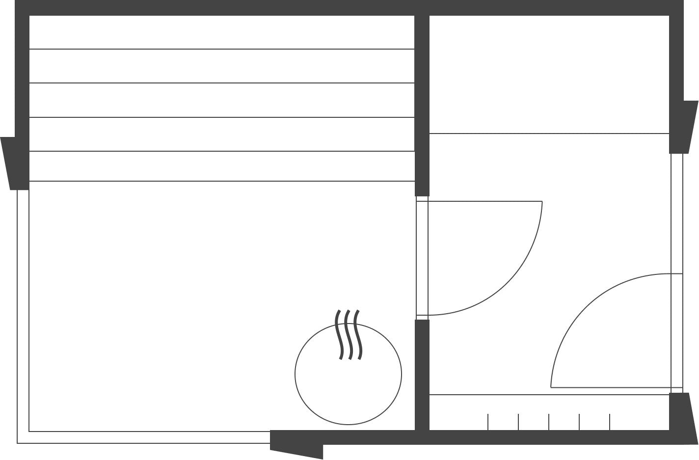 Genevas Zermatt modular outdoor sauna floor plan