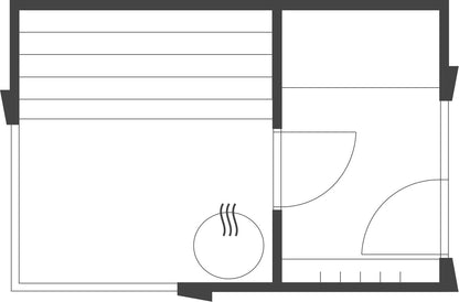 Genevas Zermatt modular outdoor sauna floor plan