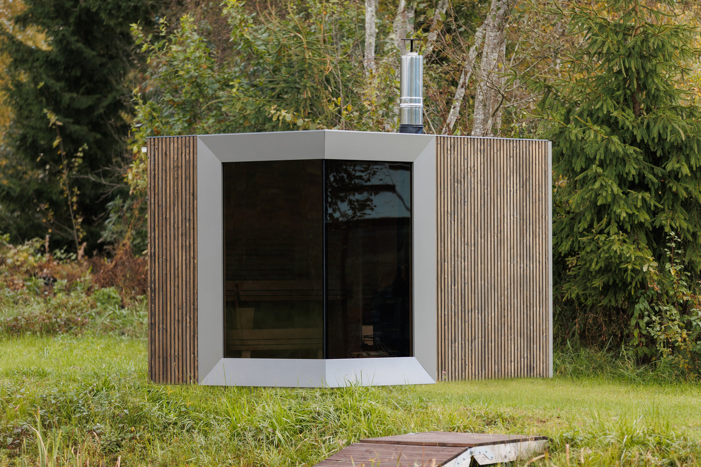 Genevas Zermatt modular outdoor sauna exterior