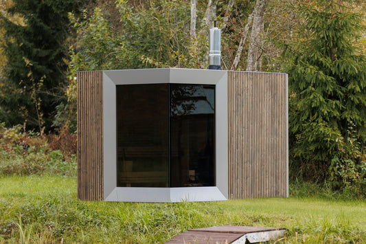 Genevas Zermatt modular outdoor sauna exterior