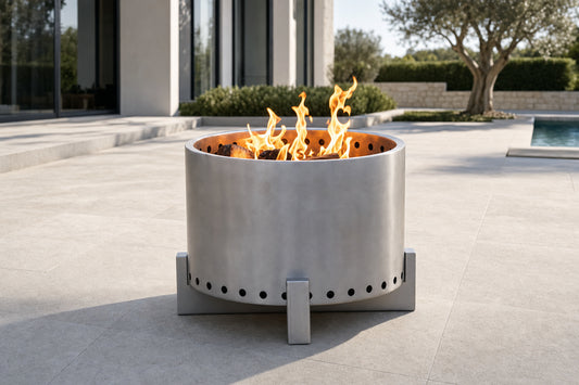 Gravity Smokeless Fire Pit - Corten Steel - 36" - Corten Steel Lifestyle
