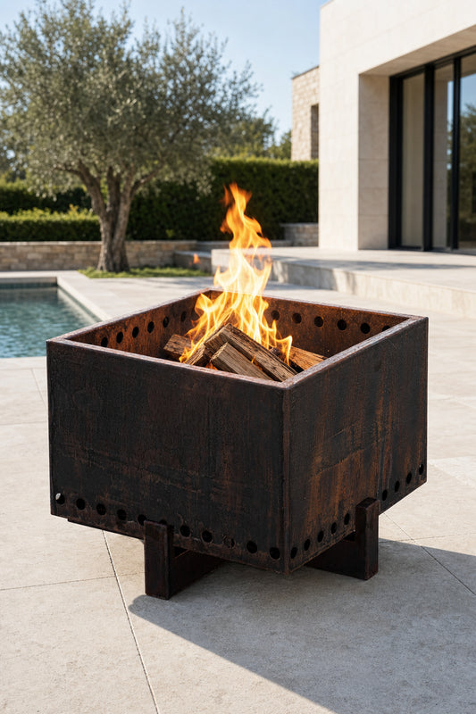 Helix Smokeless Fire Pit - Stainless Steel - 22" - Stainless Steel Lifestyle