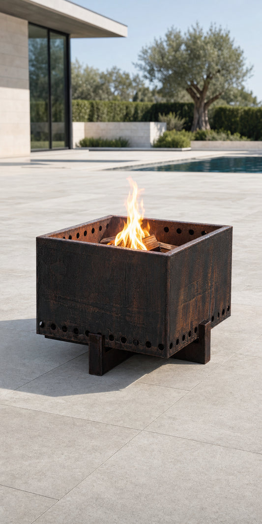 Helix Smokeless Fire Pit - Stainless Steel - 36" - Stainless Steel Lifestyle