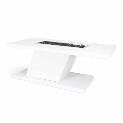Imperial 72 inch 24 inch tall rectangular powder coat gas fire table by The Outdoor Plus