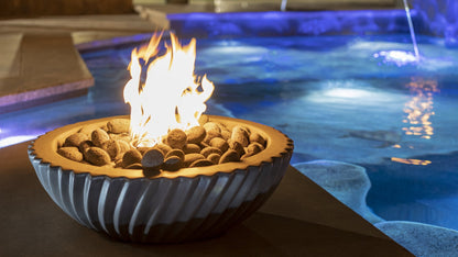 Sedona fire bowl beside an outdoor lounge