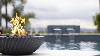 Sedona fire bowl glowing in an outdoor setting