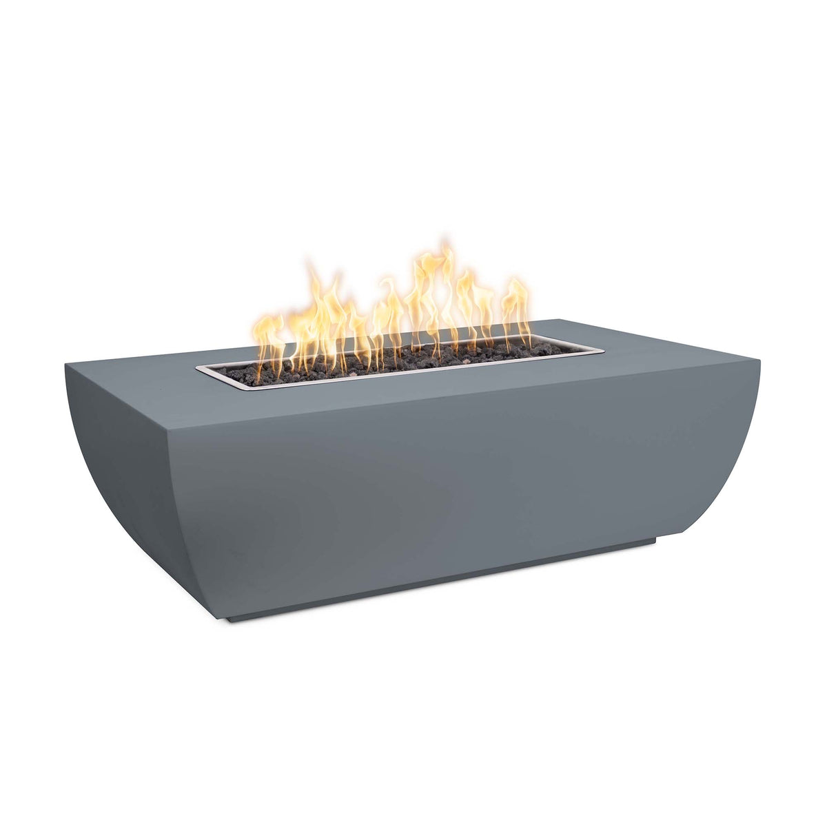 Linear Avalon 72 inch powder coat linear gas fire pit 15 inch tall by The Outdoor Plus