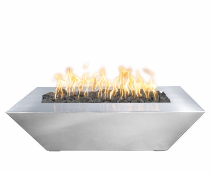 72" x 20" Linear Maya Fire Bowl - Stainless Steel by The Outdoor Plus in stainless steel
