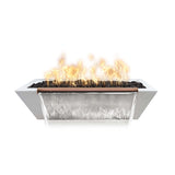 72" x 20" Linear Maya Fire & Water Bowl - GFRC