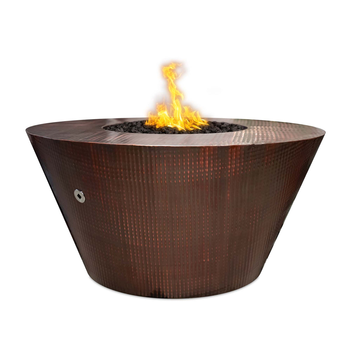 Martillo 48 inch round tapered powder coat gas fire pit by The Outdoor Plus