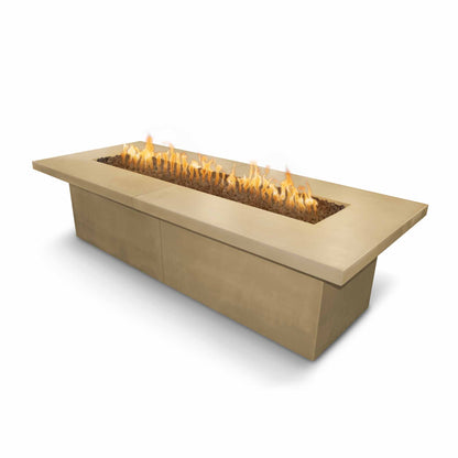 Newport 72 inch rectangular powder coat steel gas fire table by The Outdoor Plus
