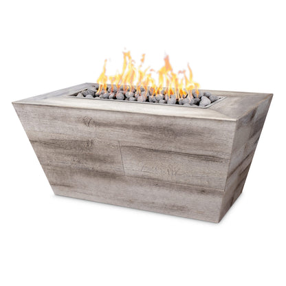 Rectangular Plymouth Fire Pit - GFRC Wood Grain - 16" Tall - 72" | The Outdoor Plus image 3