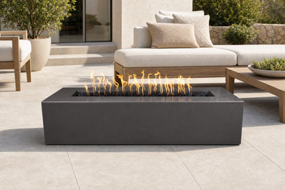 Regal Fire Pit - GFRC Concrete - 60" - Chestnut Lifestyle